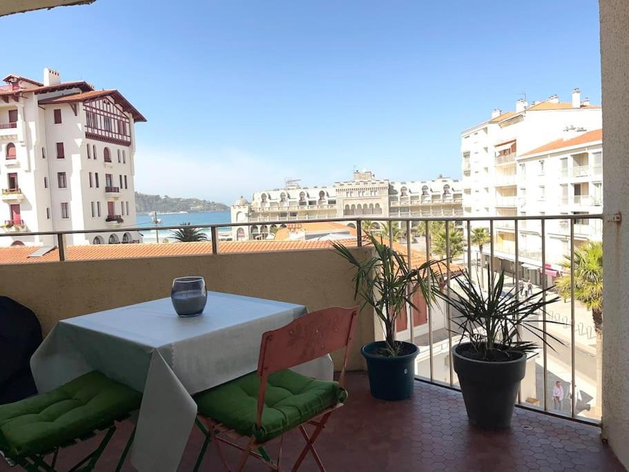 Hendaye Plage Charmant Studio 2Pers Avec Grande Terrasse Vue Mer Buitenkant foto