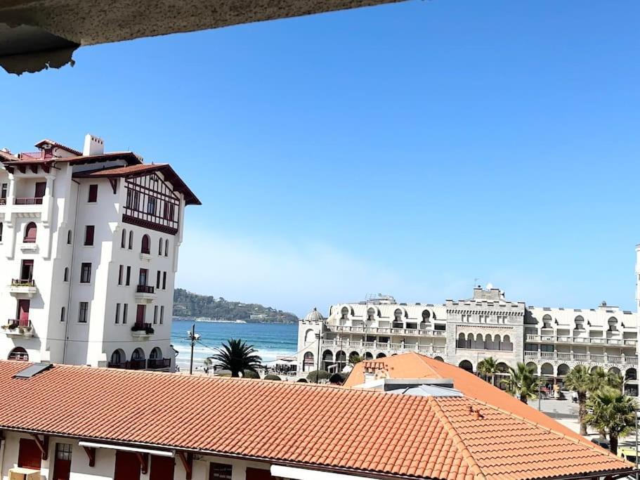 Hendaye Plage Charmant Studio 2Pers Avec Grande Terrasse Vue Mer Buitenkant foto