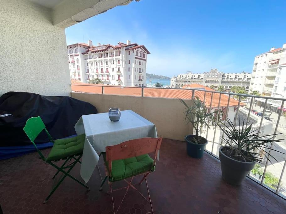 Hendaye Plage Charmant Studio 2Pers Avec Grande Terrasse Vue Mer Buitenkant foto